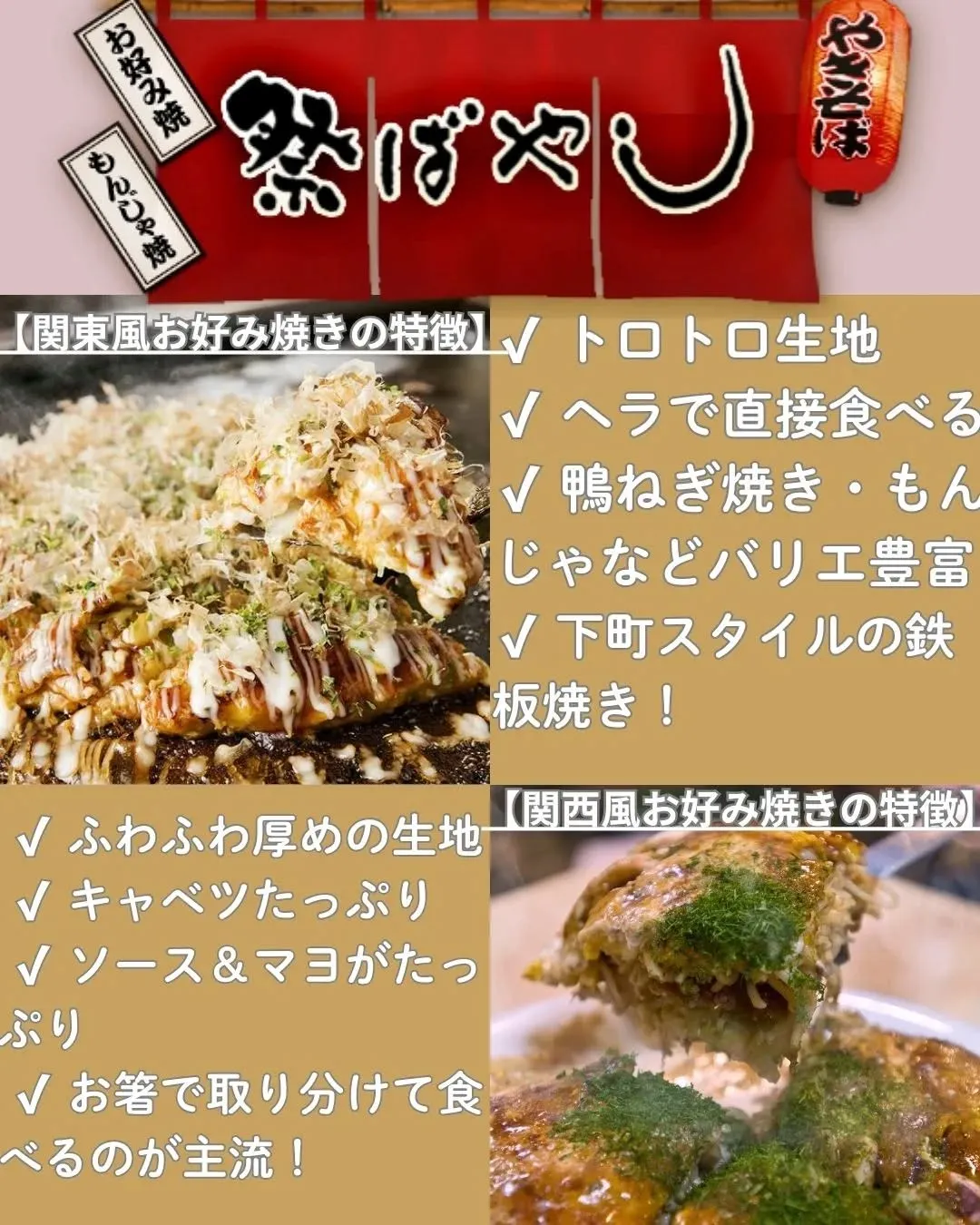 🍳【関東と関西、お好み焼きってこんなに違う！？】