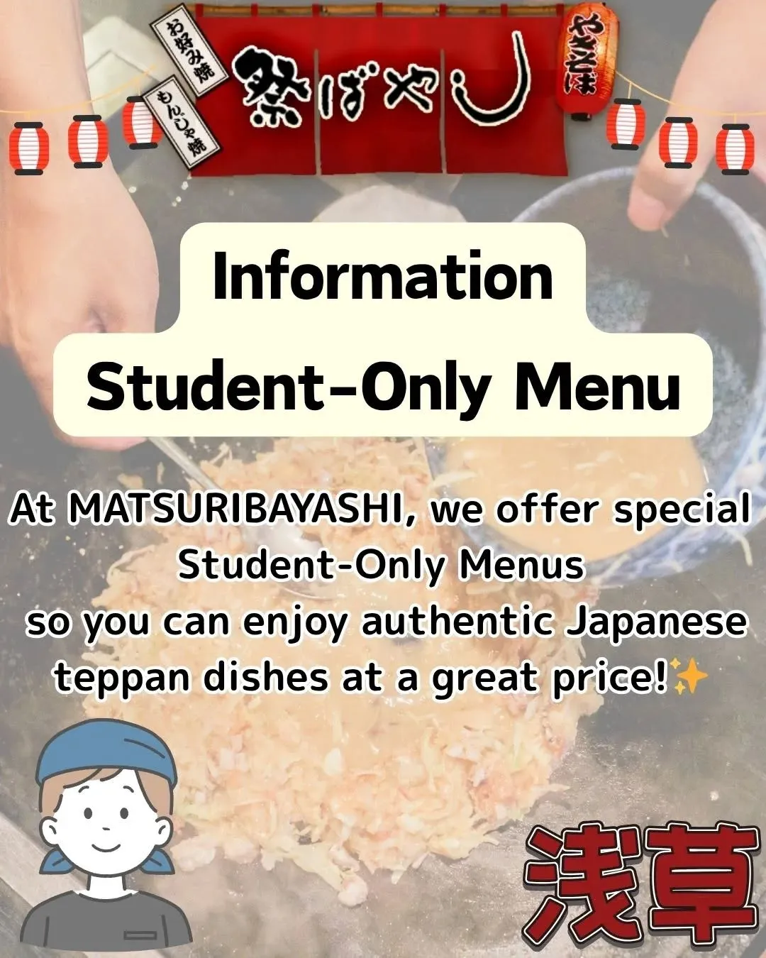 🎓 Student-Only Menu at MATSURI...